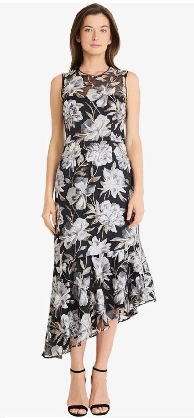 Maggy London Women's Sleeveless Lace Midi Dress NWT Size 16